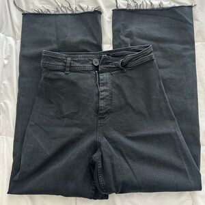 Zara The Marine Straight Black Denim Jeans
